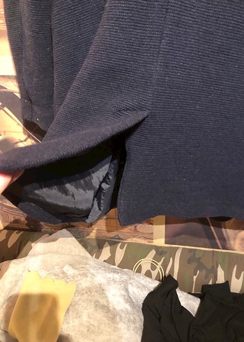 Düğmeli lacivert Erkek Midi Boy Palto - Görsel 7