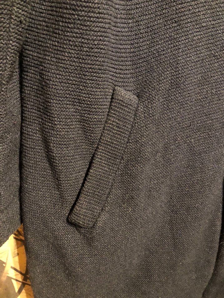 Düğmeli lacivert Erkek Midi Boy Palto - Görsel 2