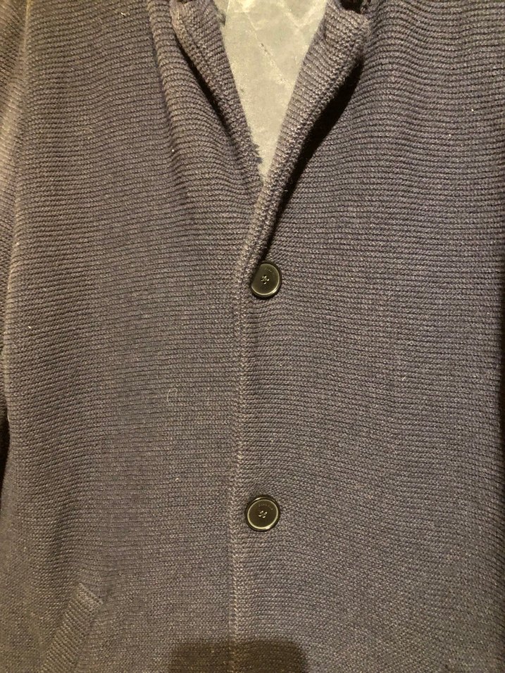 Düğmeli lacivert Erkek Midi Boy Palto - Görsel 3