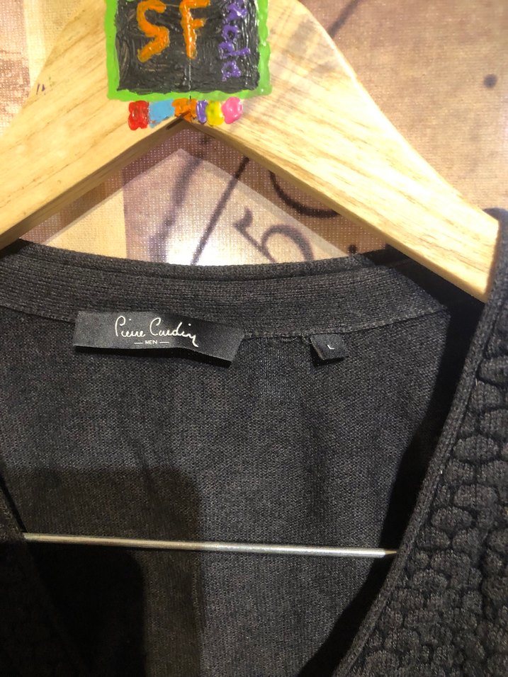 Düğmeli Siyah Kolsuz pamuklu Yelek - Görsel 3