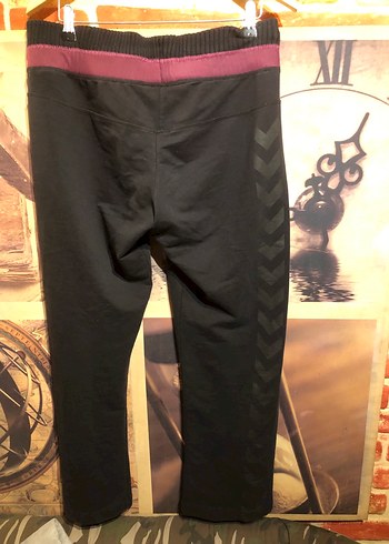 Mor Detaylı Siyah Kadın Eşofman Altı - Görsel 4