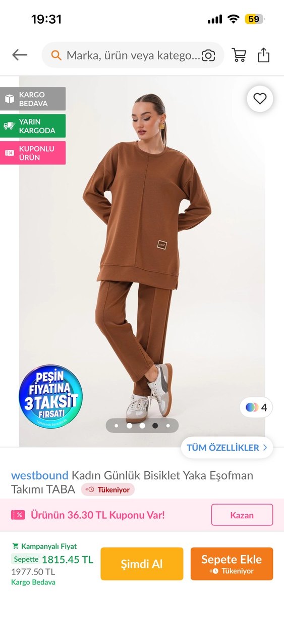 Kadın Bisiklet Yaka Eşofman Takımı - Görsel 2