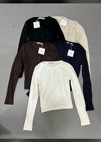 Düğmeli Uzun Kollu body