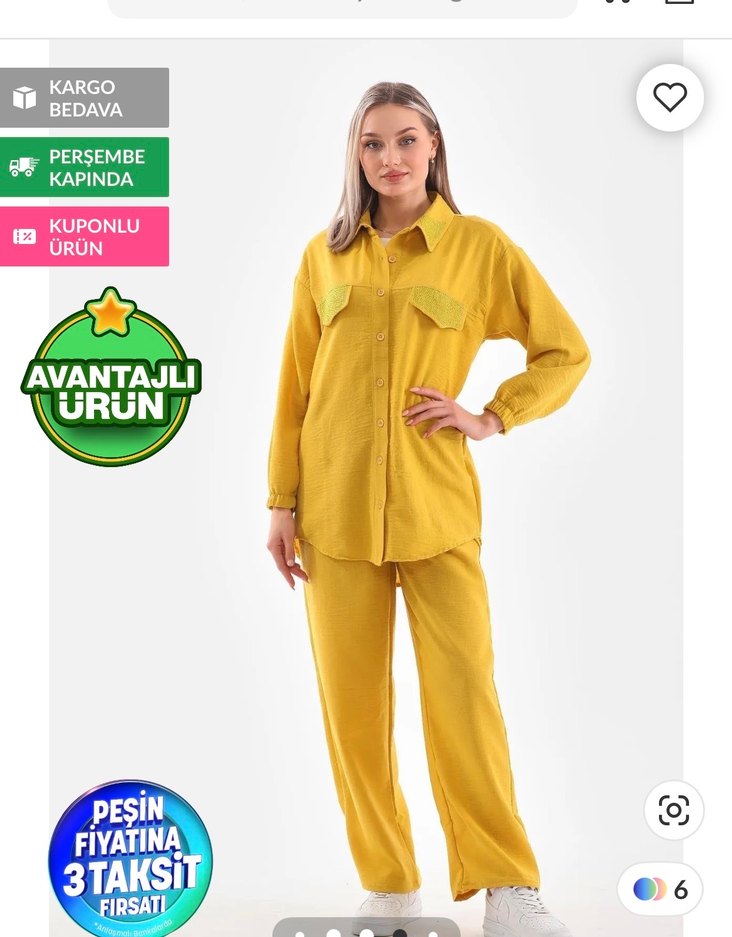 Uzun Kollu Keten Kadın Takım
S-M-L-XL - Görsel 2