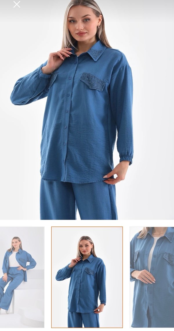 Uzun Kollu Keten Kadın Takım
S-M-L-XL - Görsel 3