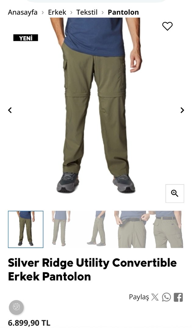 Renk ve bedenlerle Ridge Utility Convertible Erkek Pantolon - Görsel 2