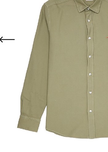 Yeşil ve Bej rengi ile Erkek Düğmeli Uzun Kollu Gömlek - Görsel 3