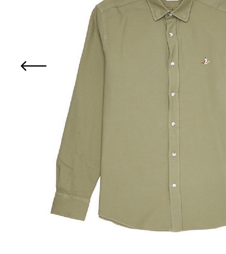 Yeşil ve Bej rengi ile Erkek Düğmeli Uzun Kollu Gömlek - Görsel 3