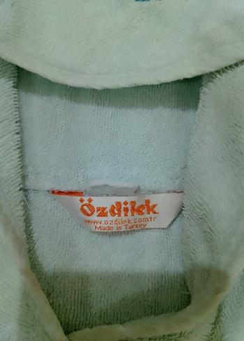 Kapüşonlu Erkek Çocuk Bornoz - Mavi - Görsel 2