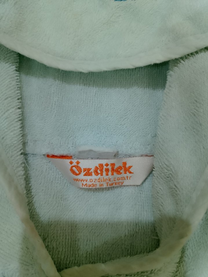 Kapüşonlu Erkek Çocuk Bornoz - Mavi - Görsel 2