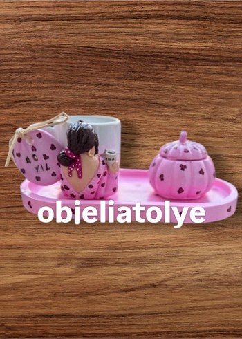 Camel Renkli El Yapımı Seramik Fincan Seti - Görsel 12