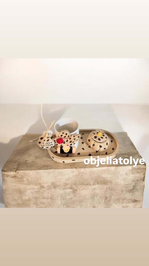 Camel Renkli El Yapımı Seramik Fincan Seti - Görsel 2