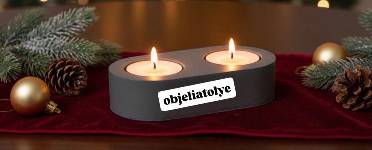 Tealight Bordo Mumluk ve İki Mum Seti - Görsel 3