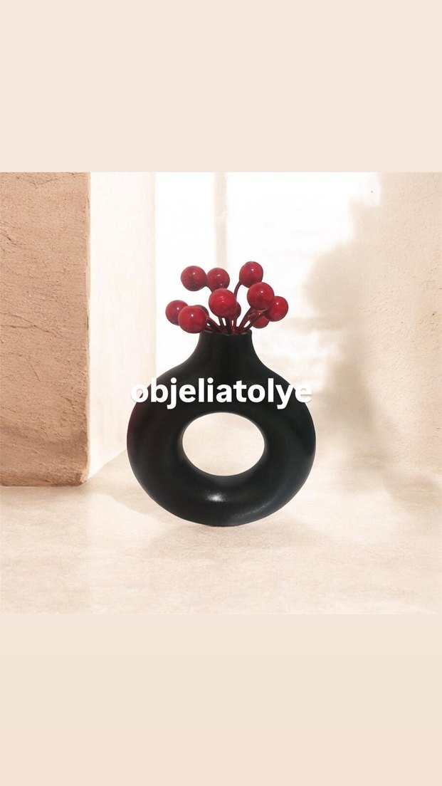 Renkli Delikli Dekoratif Vazo - Görsel 4