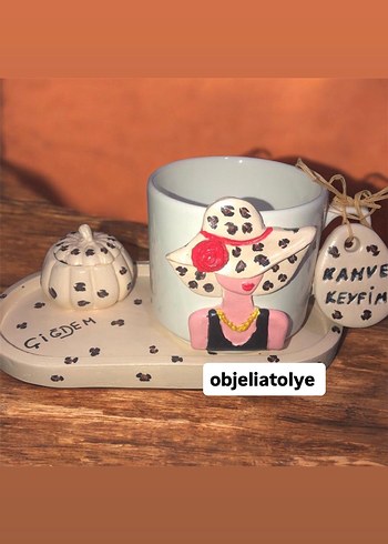 Kahve fincanı set Beyaz Desenli Seramik Bardak Seti - Görsel 8