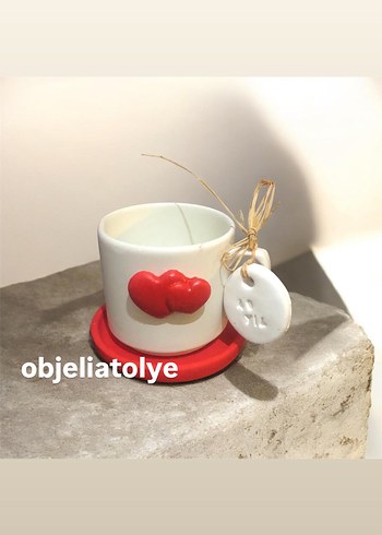 Kahve fincanı set Beyaz Pastel Figürlü Seramik Fincan - Görsel 20