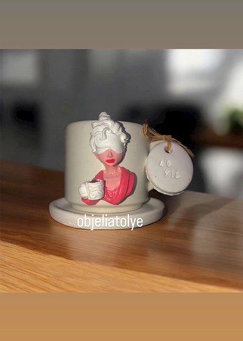 Teddy kupa fincan Mavi Ayıcık Figürlü Bardak ve Etiket - Görsel 7