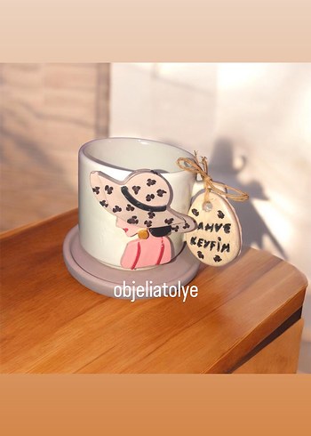 Teddy kupa fincan Mavi Ayıcık Figürlü Bardak ve Etiket - Görsel 4