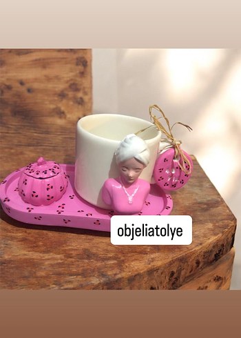 Teddy kupa fincan Mavi Ayıcık Figürlü Bardak ve Etiket - Görsel 18