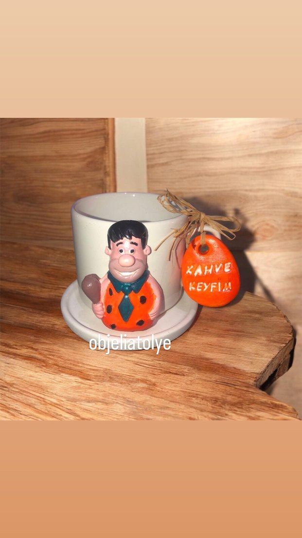 Teddy kupa fincan Mavi Ayıcık Figürlü Bardak ve Etiket - Görsel 3