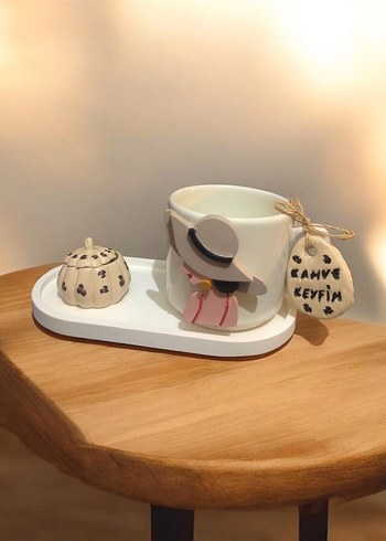 Kahve fincan Kahverengi Kadın Figürlü Fincan - Görsel 17