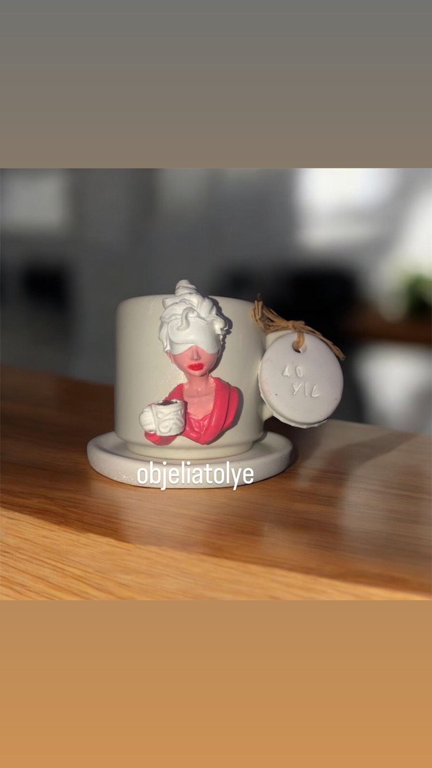 İsimli fincan takım Kahve Keyfi Temalı Dekoratif Fincan Seti - Görsel 4