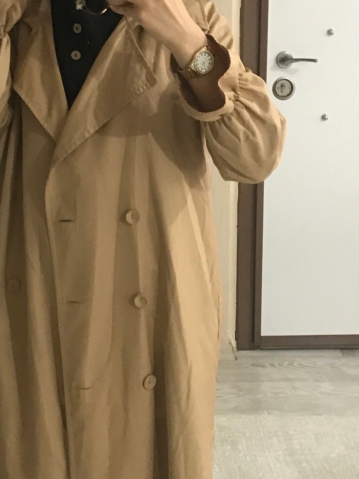 Camel Midi Kadın Trençkot - Görsel 3