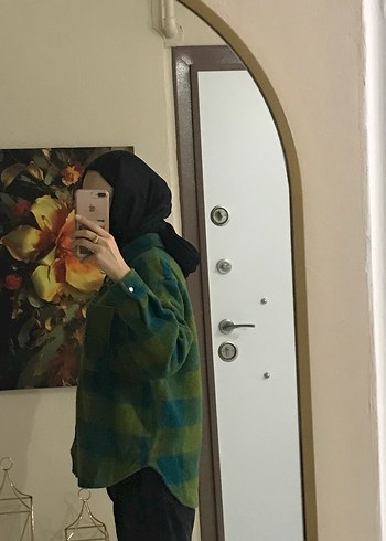 Yeşil Desenli oduncu gömleği Boğazlı - Görsel 3