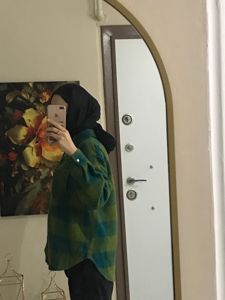 Yeşil Desenli oduncu gömleği Boğazlı - Görsel 3