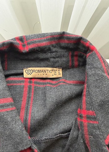 Düğmeli Gri Kadın Gömlek - Görsel 2