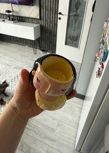 Sarı Pastel Renkli Kadın Figürlü Biblo - Görsel 2