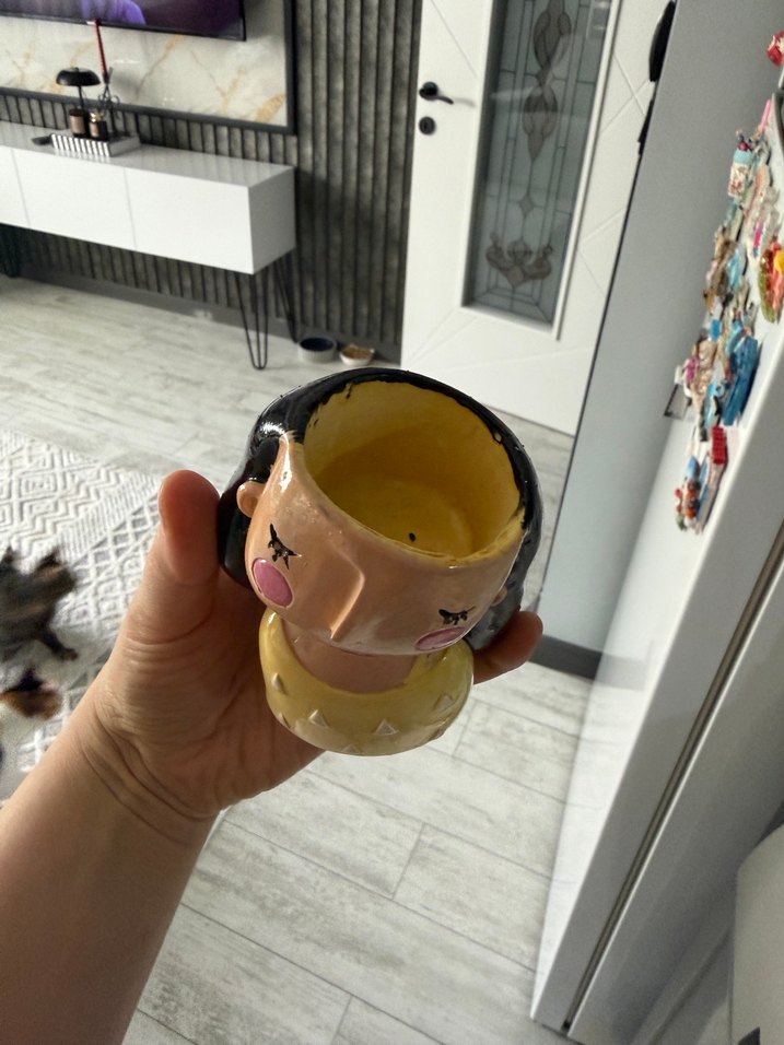 Sarı Pastel Renkli Kadın Figürlü Biblo - Görsel 2