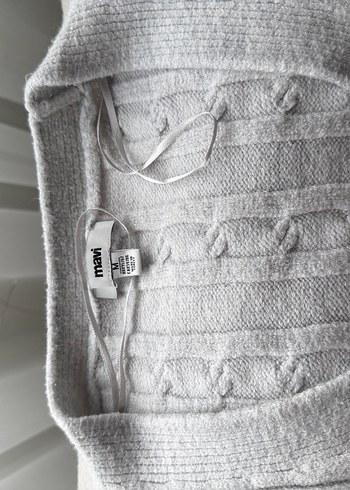 Gri Örgü Kadın Hırka - Görsel 2
