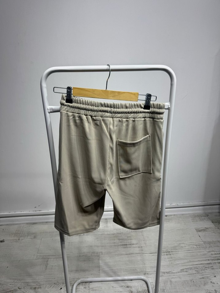 Bej Mini Keten Erkek Şort - Görsel 2