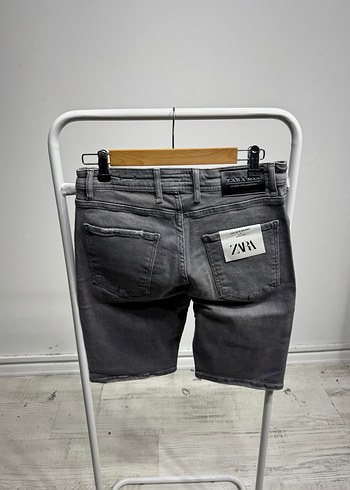 Gri Erkek Mini Kot Şort - Görsel 2