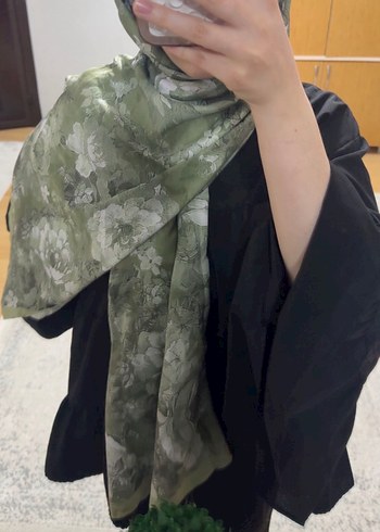 Kadın Bohem Tarzı Haki Drapeli Şal - Görsel 2