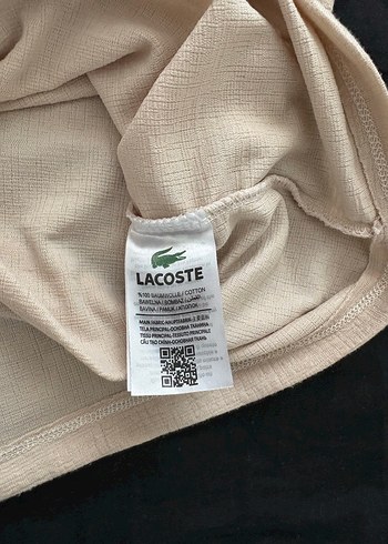 Lacoste Beyaz Kısa Kollu Keten Erkek Tişört