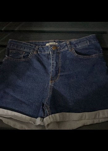 Defacto Bol Kesim Midi Mavi Denim Şort