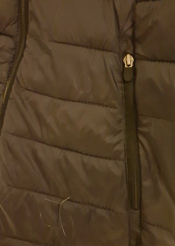 zara Siyah Kapüşonlu ince kapitoneli Kadın Kışlık Mont - Görsel 2