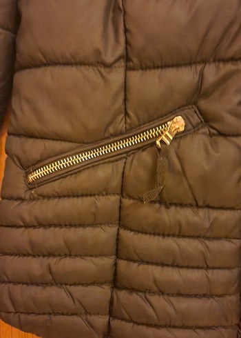 berska Siyah Düğmeli fermuarlı kapitoneli Günlük Mont - Görsel 3