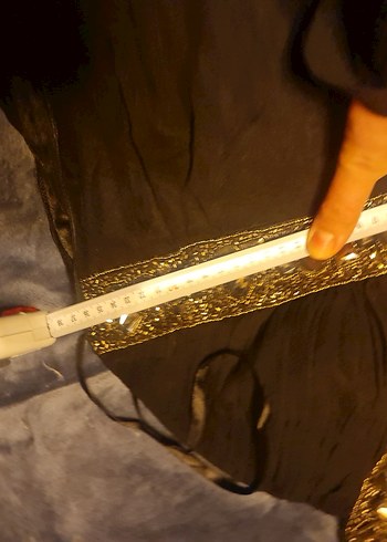 Boncuk İşlemeli Siyah Uzun Abiye Elbise - Görsel 7