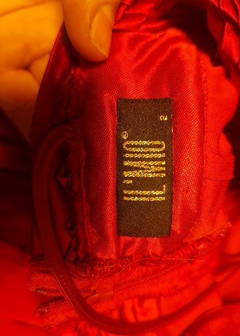 Kırmızı ince capraz askili Uzun Abiye Elbise - Görsel 4