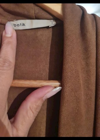 batik marka Bej Süet Uzun Kadın Trençkot - Görsel 2