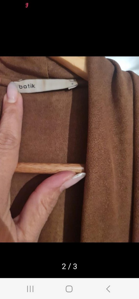 batik marka Bej Süet Uzun Kadın Trençkot - Görsel 2