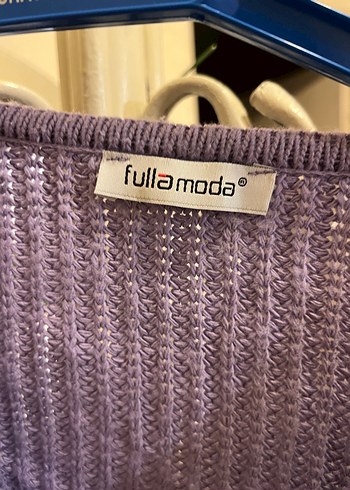 Mor V Yaka Örgü fulla moda Hırka - Görsel 4