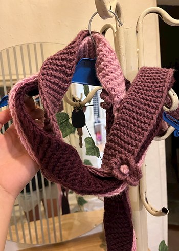 Çok Renkli Örgü Kadın Şal - Görsel 3