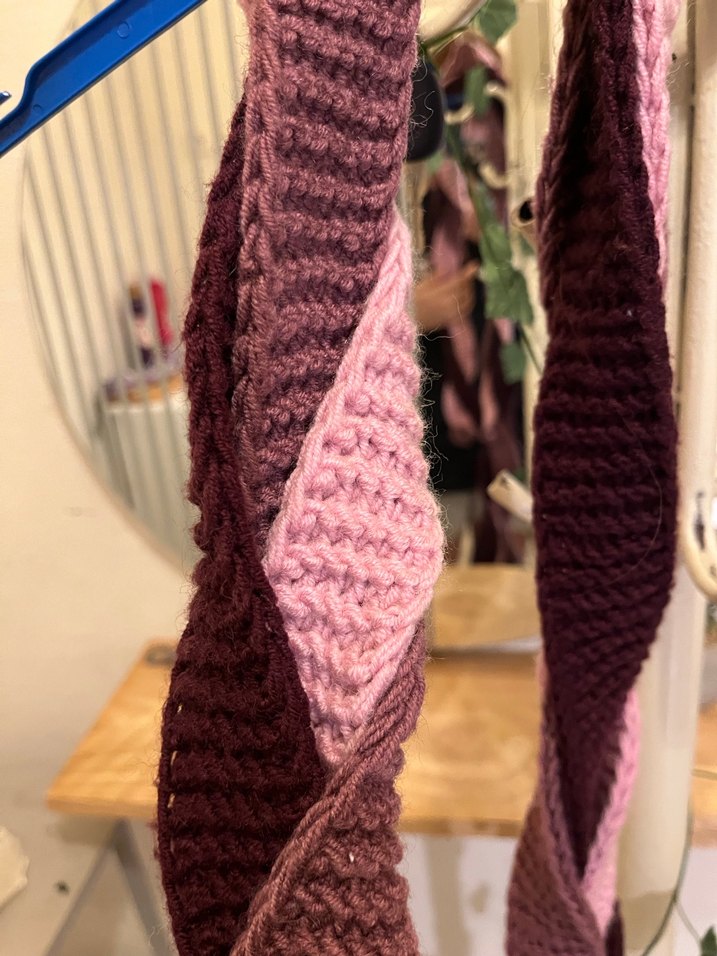 Çok Renkli Örgü Kadın Şal - Görsel 4