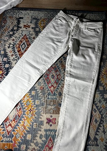 Kadın Beyaz likralı skinny jean