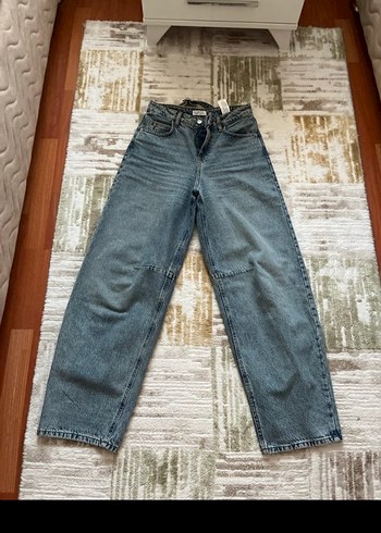 Bol Kesim Midi Denim Kadın Kot Pantolon