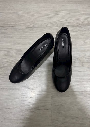 Kadın Siyah kalın Topuklu ayakkabı - Görsel 5